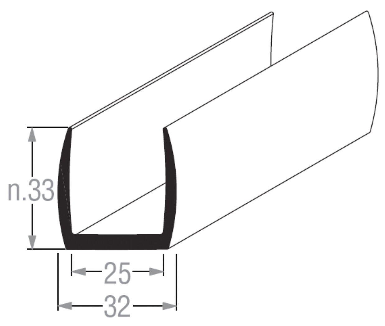 Etra Oy Door Seal U model